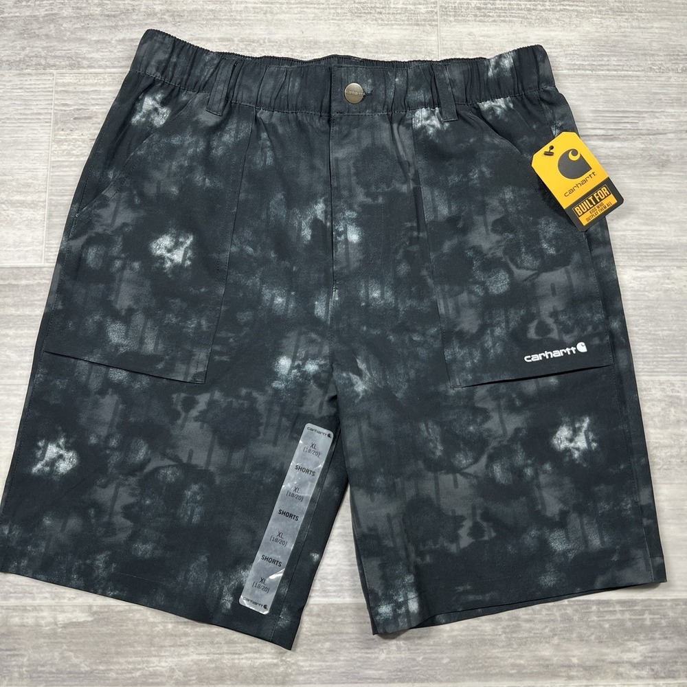 Carhartt Boys Rugged Flex FORCE Lightweight Shorts Youth Size XL 18-20 Black NWT